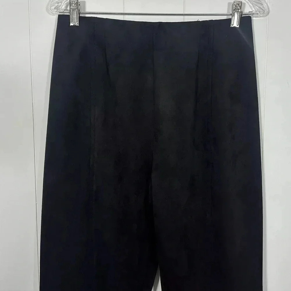 NWT FREE PEOPLE CURVY Real Deal Faux Suede Flare Black Pants Size 29 Open Leg - Picture 5 of 15